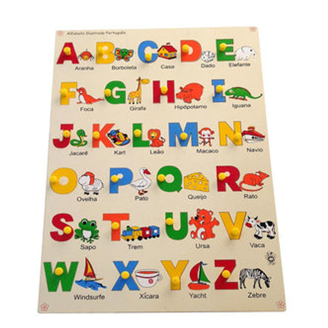 Portuguese Alphabet with Picture Tray