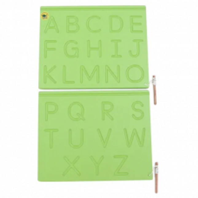 FINGER CARVING ALPHABET BOARD UPPERCASE (SET OF 2 TRAY)