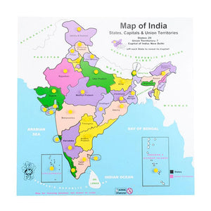 Map of India Puzzle Tray