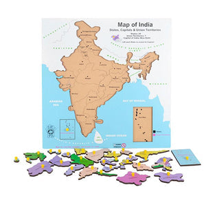 Map of India Puzzle Tray