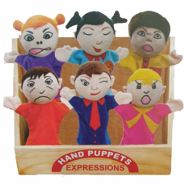 HAND PUPPETS-EXPRESSIONS (SET OF 6 PCS.)