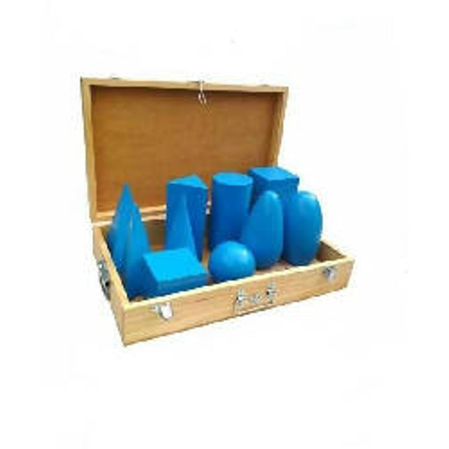 GEOMETRICAL SOLIDS-JUMBO (SET OF 10 PCS.) BLUE WITH BOX