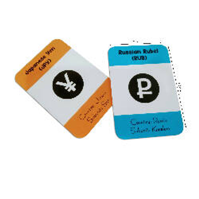 World currency Flashcards- Pack of 24