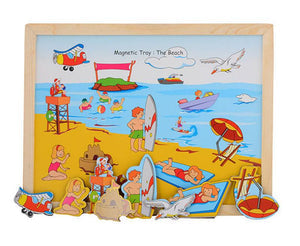 Magnetic Twin Play Tray The Beach
