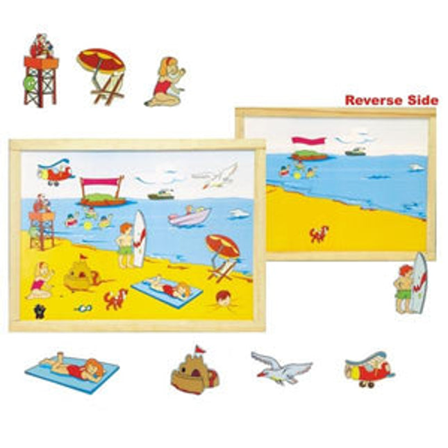 Magnetic Twin Play Tray The Beach