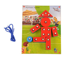 Load image into Gallery viewer, Peg A Puzzle Footballer
