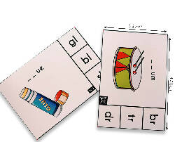 Phonics beginning sound and blends and diagraphs activity flashcards
