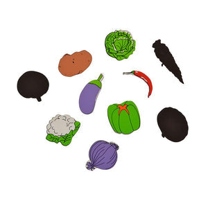 Magnetic Cutouts Vegetables (Set of 10)