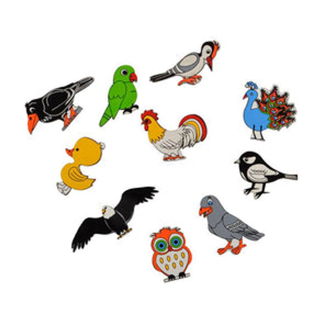 Magnetic Cutouts Birds (Set of 10)