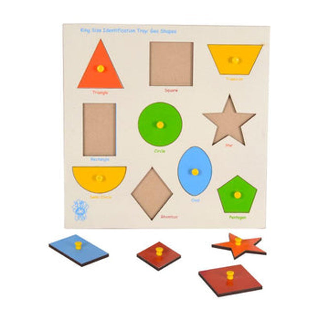 King Size Identification Tray Geo Shapes