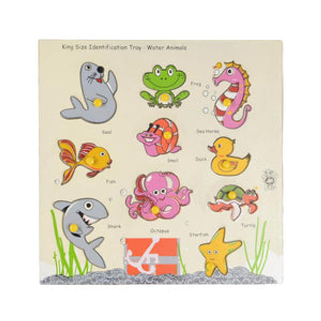 King Size Identification Tray Water Animals