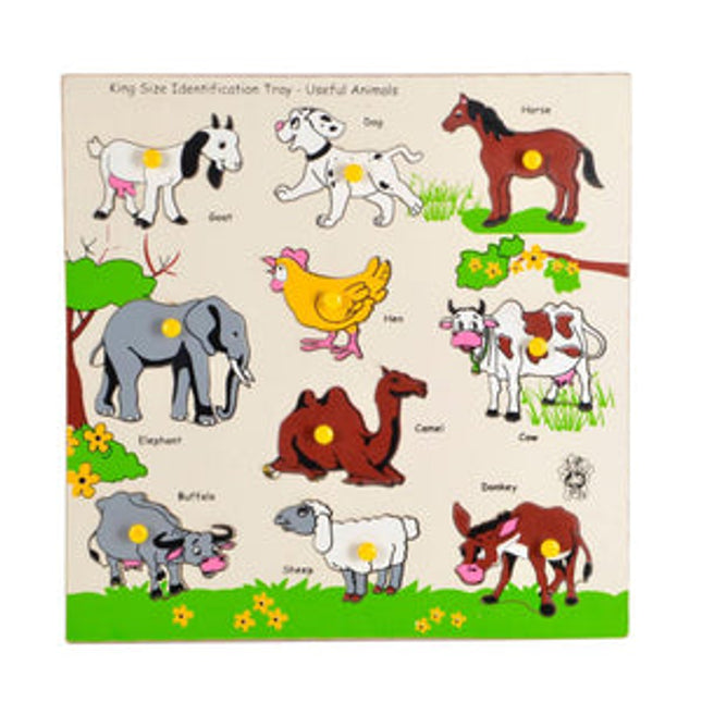 King Size Identification Tray Useful Animals