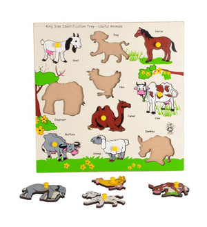 King Size Identification Tray Useful Animals