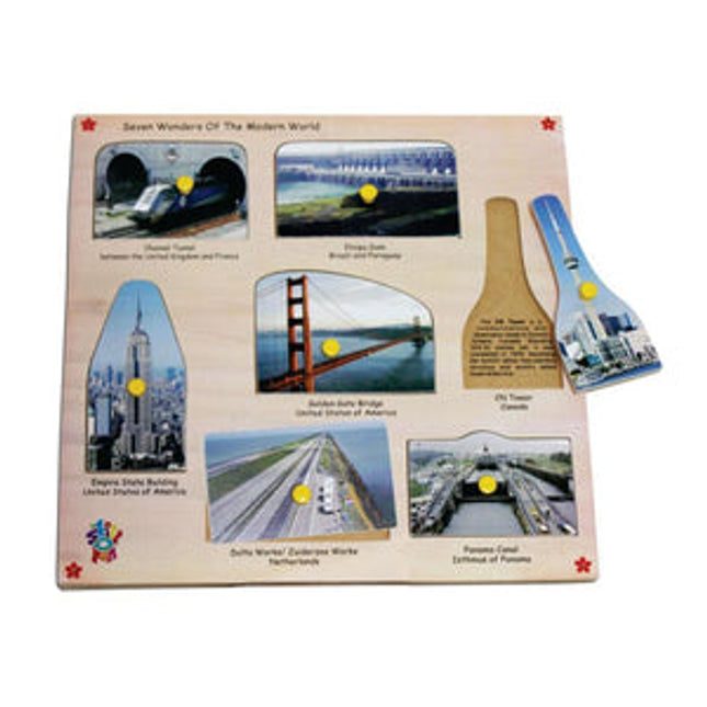 King Size Identification Tray Seven Wonders of The Modern World