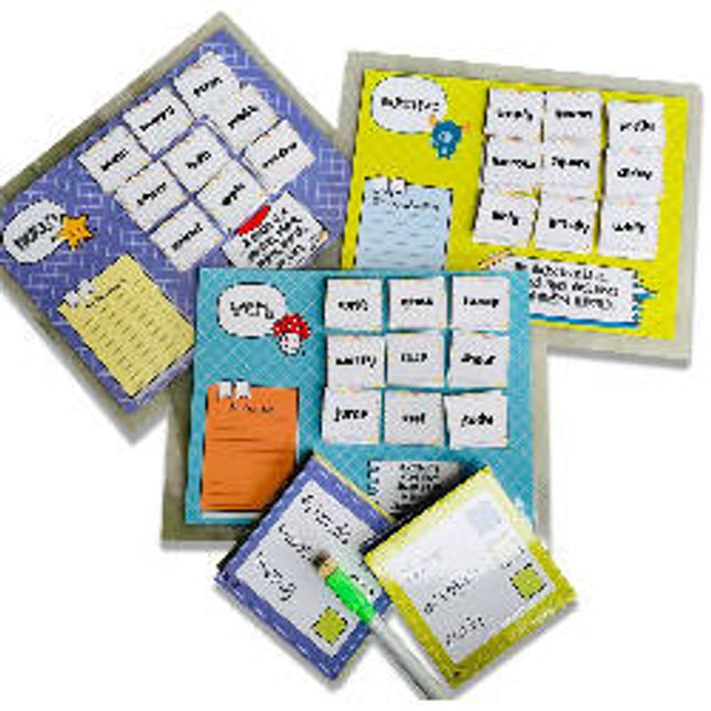 Adjective-noun-verb sorting activity