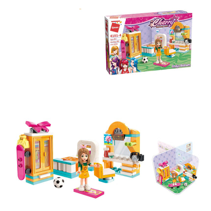 Emily’s Bedroom Building Set Toys for Girls 6+ (123 Pieces) (Multicolor)