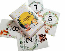 Load image into Gallery viewer, Jungle Safari theme Baby milestone cards- Pack of 32
