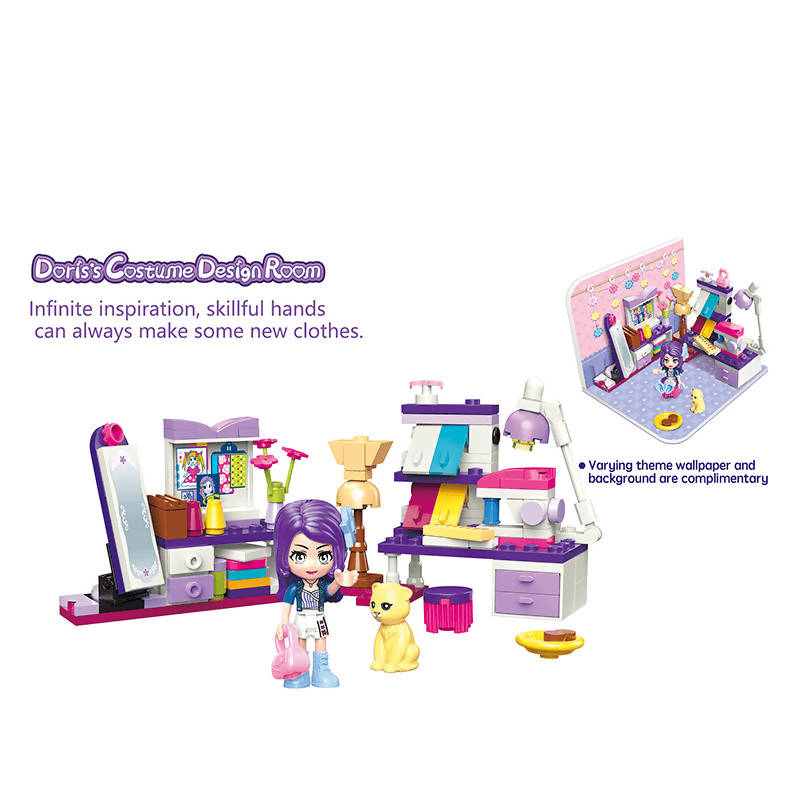 Doris’s Costume Design Room Building Set Toys for Girls 6+ (122 Pieces) (Multicolor)