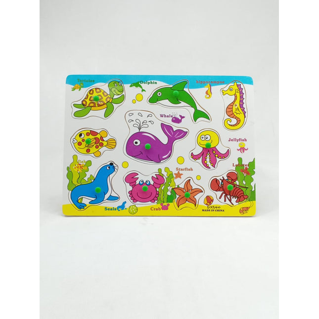 Wooden Peg Boards - Sea Animals - Tortoise - EKT0046