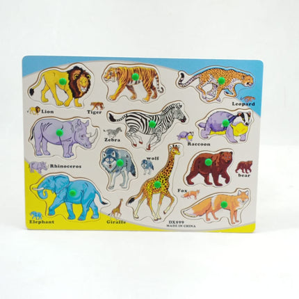 Wooden Peg Boards - Wild Animals - Lion - EKT0048