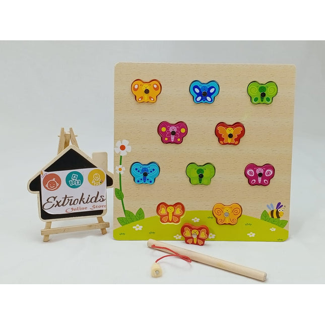 Wooden Magnetic Catcher Game-Butterfly - EKT1177