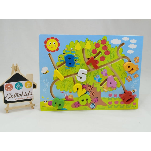 Wooden Find the path Game -Numbers - EKT1173