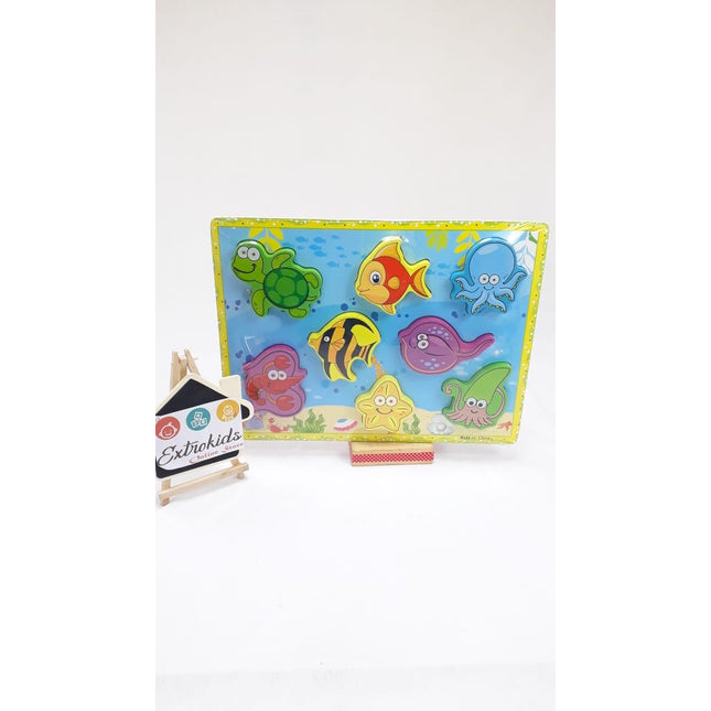 Wooden Animal Puzzle - Chunky - Sea Animals - EKT0551