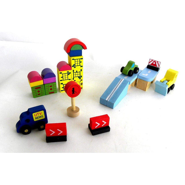 Wooden Mini Town Set - Construction - EKT0101
