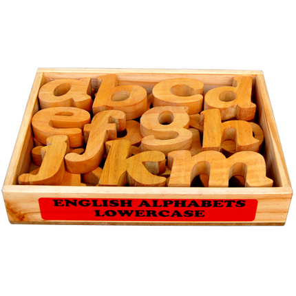 ENGLISH ALPHABET-LOWERCASE-IN WOODEN BOX