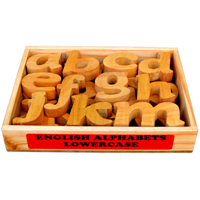 ENGLISH ALPHABET-LOWERCASE-IN WOODEN BOX