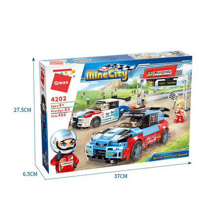 Sprint with Full Speed Set of 2 Cars Building Set 6+ Age (450 Pieces) (Multicolor)