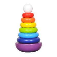 Load image into Gallery viewer, Wooden Rainbow Wobbly Stacker
