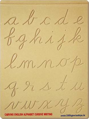 CARVING ENGLISH ALPHABETS-CURSIVE WRITING