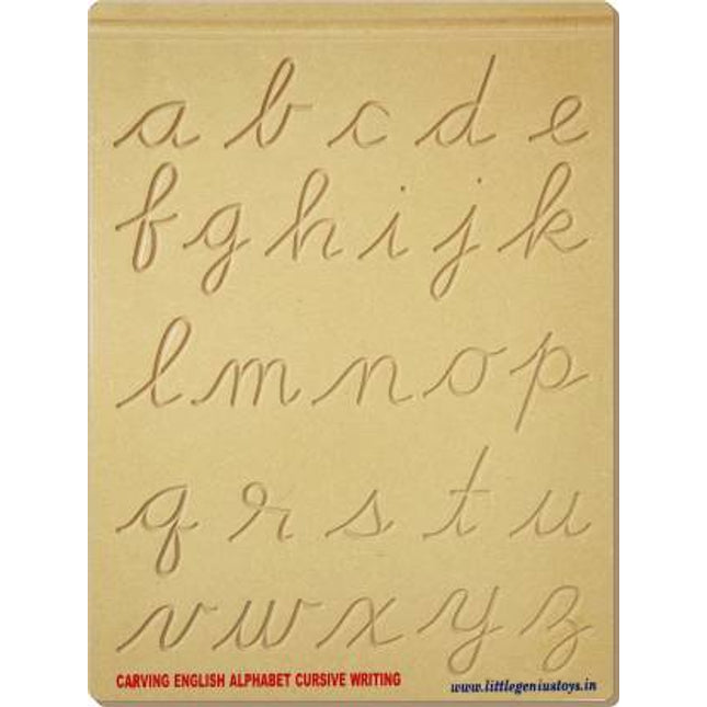 CARVING ENGLISH ALPHABETS-CURSIVE WRITING