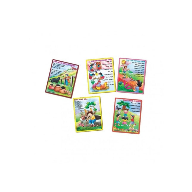 RHYMES-ENGLISH-TWO LITTLE DICKIE BIRDS (SET OF 5 RHYMES- HANGING)