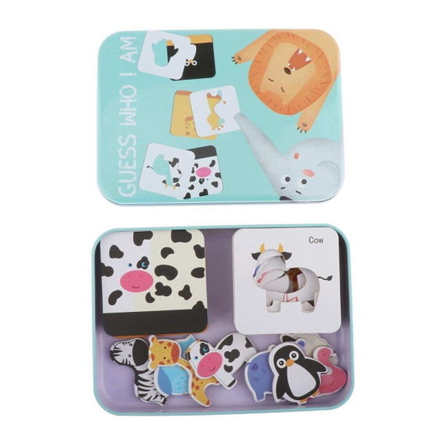 Extrokids Kids Learning Flash Cards Insect Animal Toy Puzzle Shape Maching Card - EKT1956