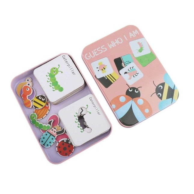 Extrokids Kids Learning Flash Cards Insect Insects Toy Puzzle Shape Maching Card - EKT1958