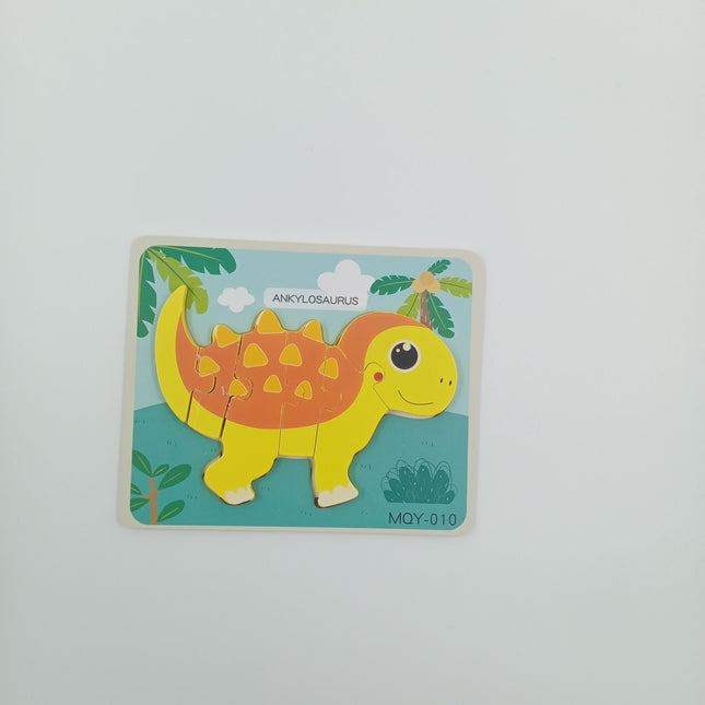 Extrokids Wooden Ankylosaurus Dinosaur Puzzle Toy - EKT1963