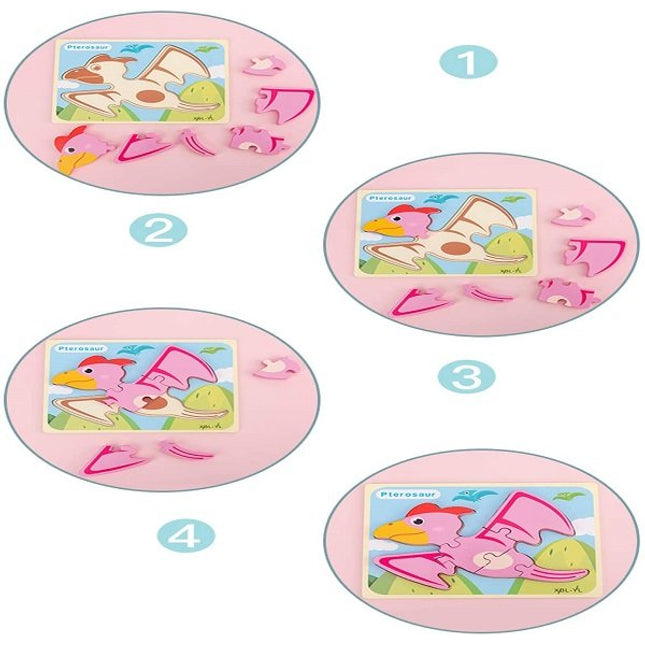 Extrokids Wooden Pterosaur Dinosaur Puzzle Toy - EKT1968