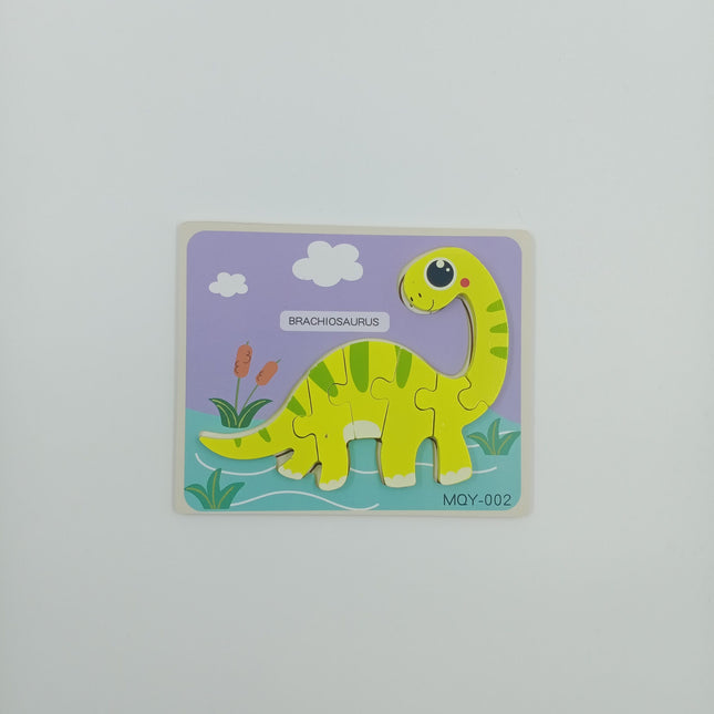 Extrokids Wooden Brachiosaurus Dinosaur Puzzle Toy - EKT1969