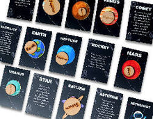 Load image into Gallery viewer, Solar System Flashcard with Space Board Activity (Contain Wooden Planets)
