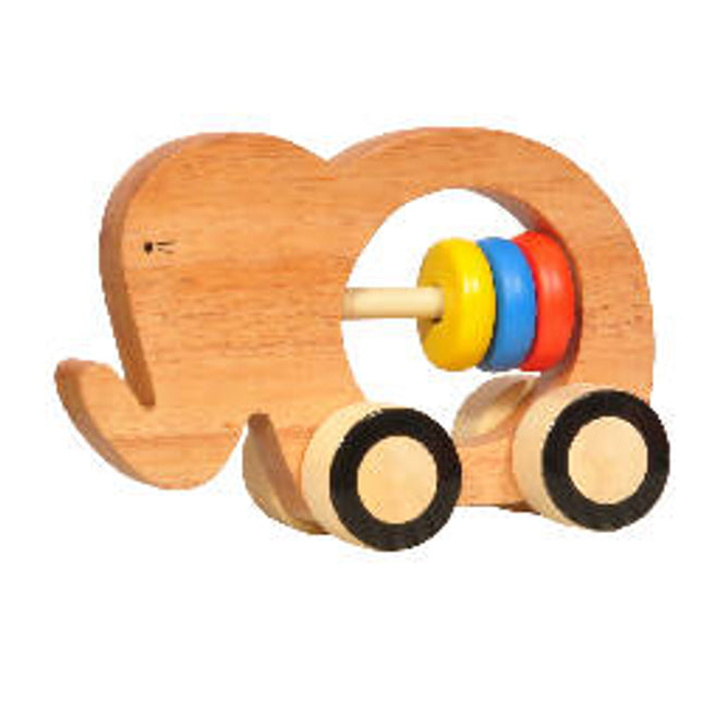 Thasvi Wooden Elephant Push Toy
