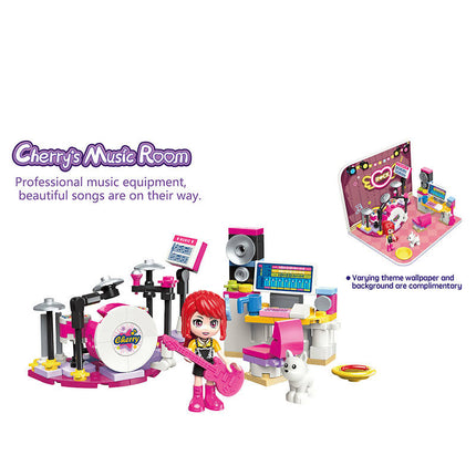Cherry’s Music Room Building Set Toys for Girls 6+ (121 Pieces) (Multicolor)