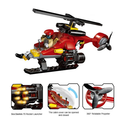Battle Force Flying Squard Building Blocks for Kids 6 to 12 Years (111 pcs ) 1902 (Multicolor)