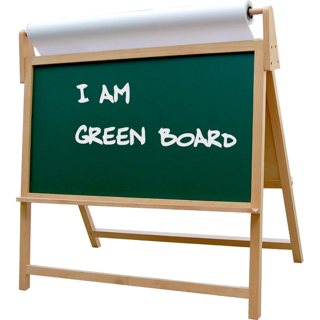 GREEN+WHITE+PAPER ROLL EASEL