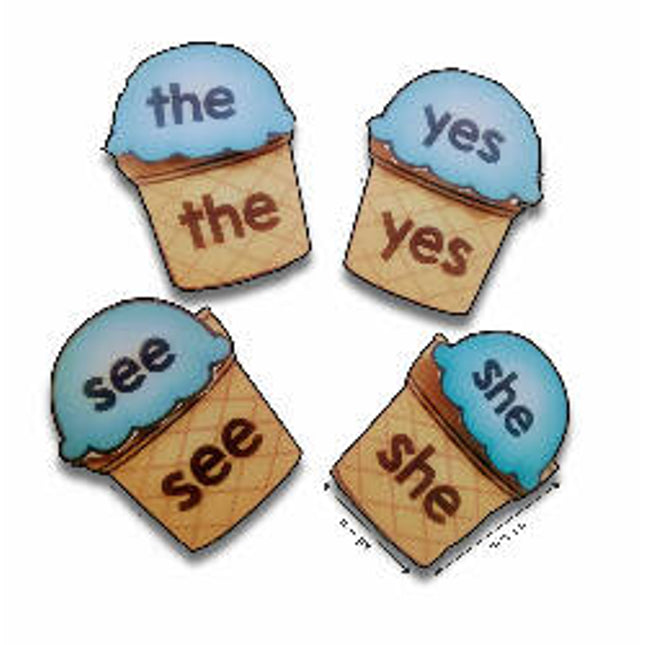 Sight words ice cream matching activity