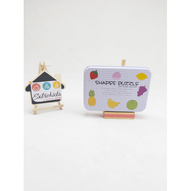 Wooden Shape Puzzle - Steel Box - Big - FRUIT - EKT0733