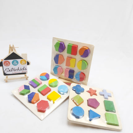 3 IN 1Shape Sorter Geometric Puzzle - Small - EKT0791
