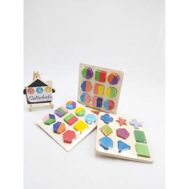 3 IN 1Shape Sorter Geometric Puzzle - Small - EKT0791