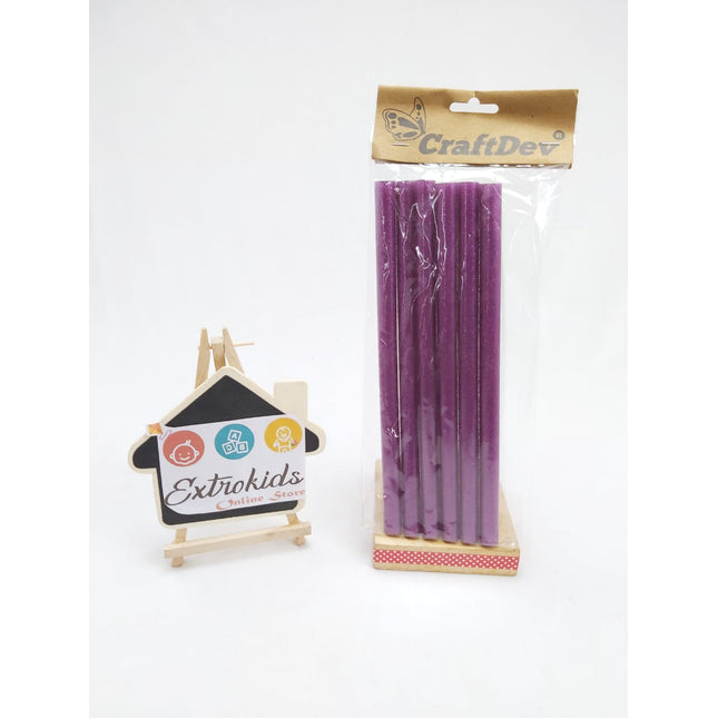Glitter Glue Sticks - PURPLE - 6 in 1 - EKC0709